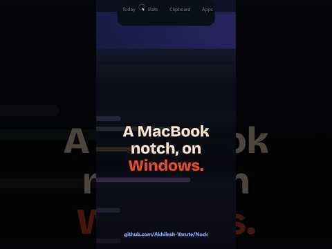 A MacBook notch for Windows with a tiny buddy on it #windows11 #windowscustomization