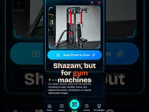 Someone built a Shazam for gym machines that shows how to use them 🏋️ #gymequipment #gymtutorial