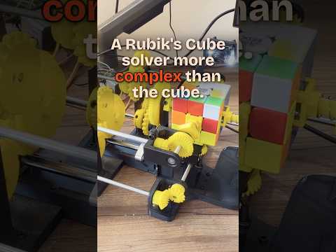 Someone built a Rubik's Cube solver more complicated than the cube 🤯 #rubikscube #3dprintedrobot