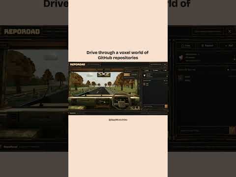 RepoRoad — A cosy lo-fi drive through GitHub